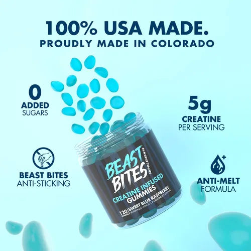 Beast Bites: Libera tu Máxima Fuerza con Deliciosas Gomitas de Creatina