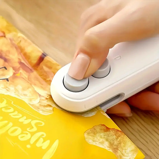 Maquina selladora de bocadillos portatil, selladora de bolsas de mano recargable por USB