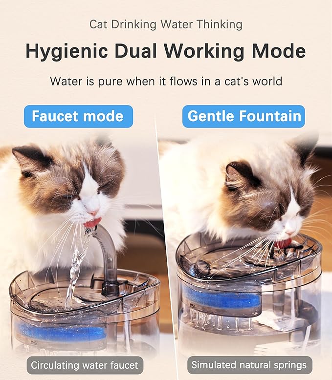 Fuente automática de agua potable transparente para mascotas