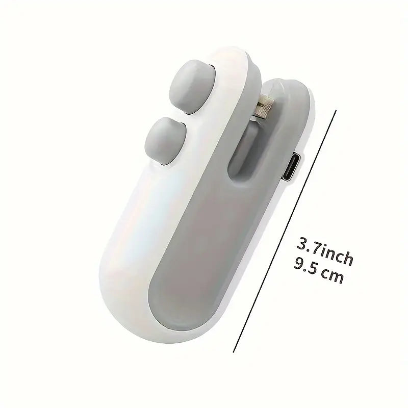 Maquina selladora de bocadillos portatil, selladora de bolsas de mano recargable por USB