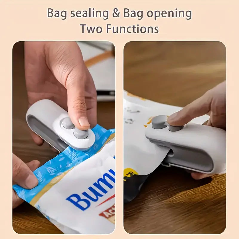 Maquina selladora de bocadillos portatil, selladora de bolsas de mano recargable por USB